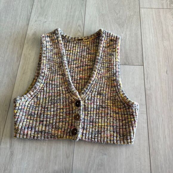 Free People Mystic Island Sweater Vest size S - Picture 1 of 8
